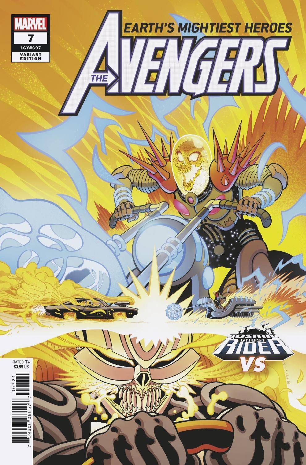 AVENGERS #7 COSMIC GHOST RIDER VARIANT MARVEL NM 2018