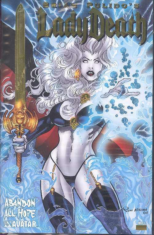 BRIAN PULIDO'S LADY DEATH ABANDON ALL HOPE #1 GOLD FOIL Avatar NM 1st PRINT