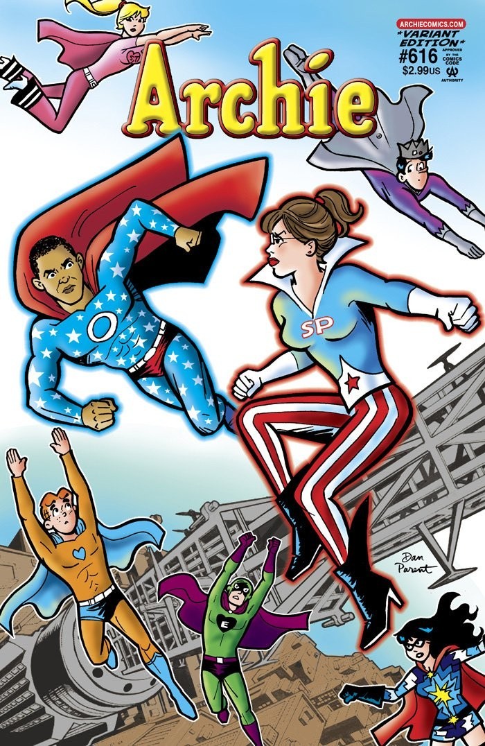 ARCHIE #616 BARACK OBAMA SARAH PALIN VARIANT DAN PARENT VFN+ 1st PRINT 2011