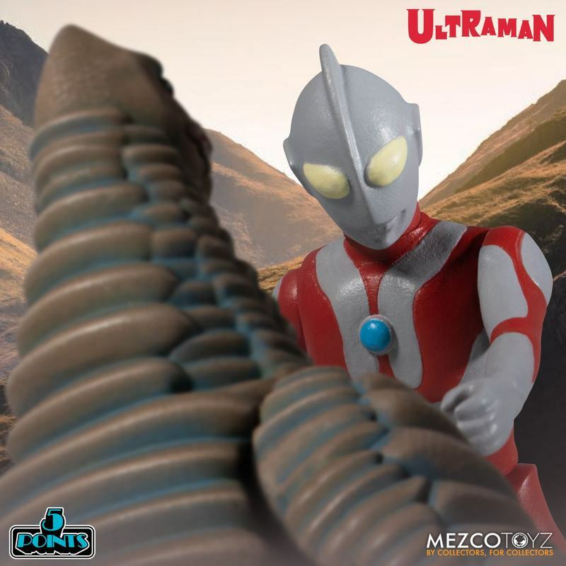 MEZCO TOYZ 5 POINTS ULTRAMAN & RED KING 2 PACK ACTION FIGURE BOXED SET