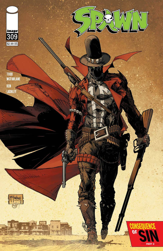 SPAWN #309 MCFARLANE GUNSLINGER VARIANT COVER NM- 2nd PRINT IMAGE 2020