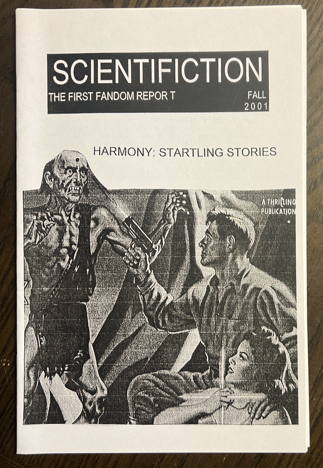 SCIENTIFICTION SCIENCE FICTION FANZINE FALL 2001 JIM HARMON JOANIE KNAPPENBERGER
