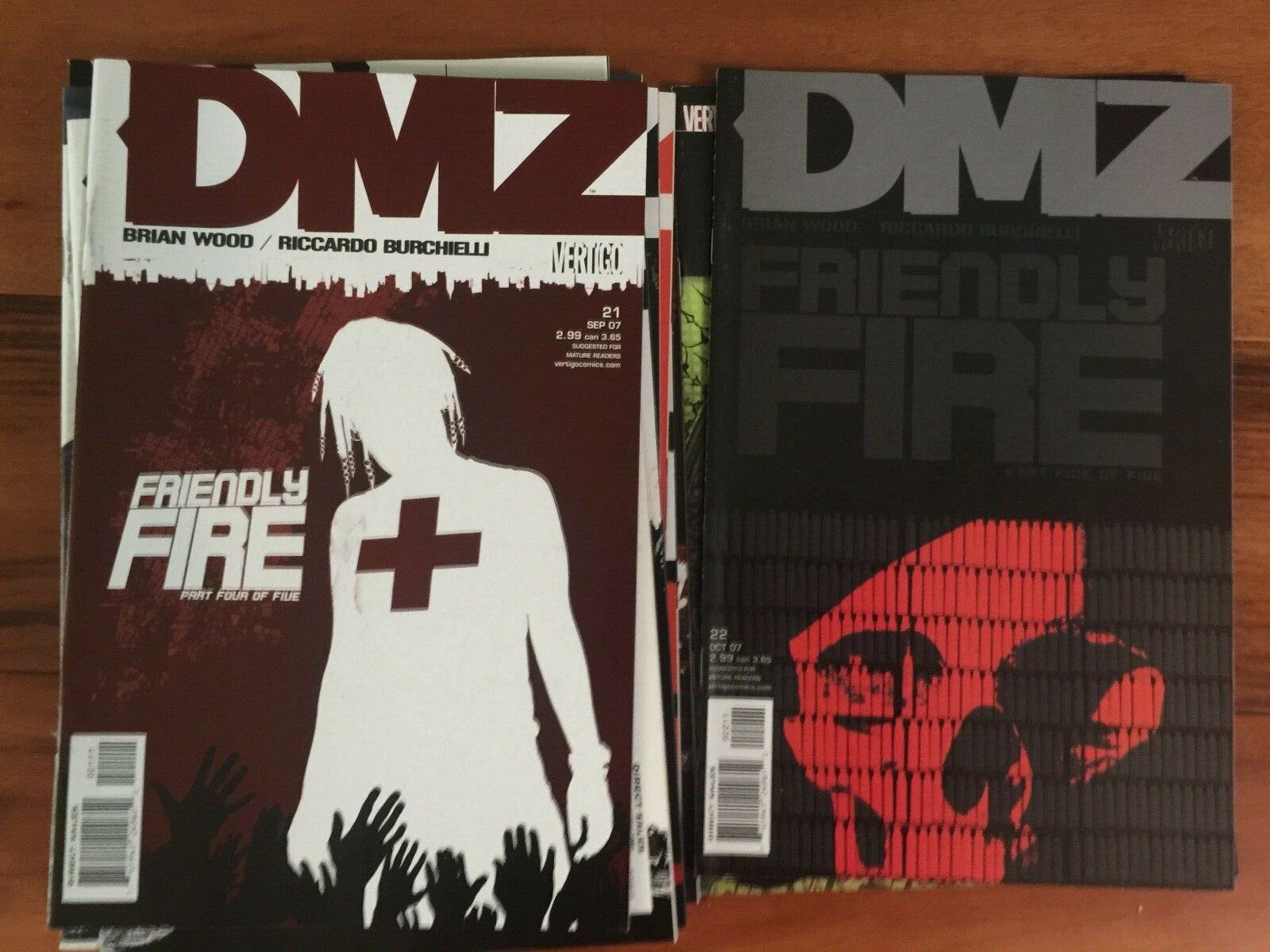 DMZ BRIAN WOOD VERTIGO SET OF 13 COMICS #5,7,8,9,10,11,12,13,14,20,21,22,23