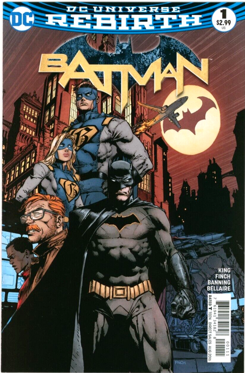 BATMAN #1 REBIRTH DC COMICS FINCH MAIN COVER KING FINCH 2016 NM