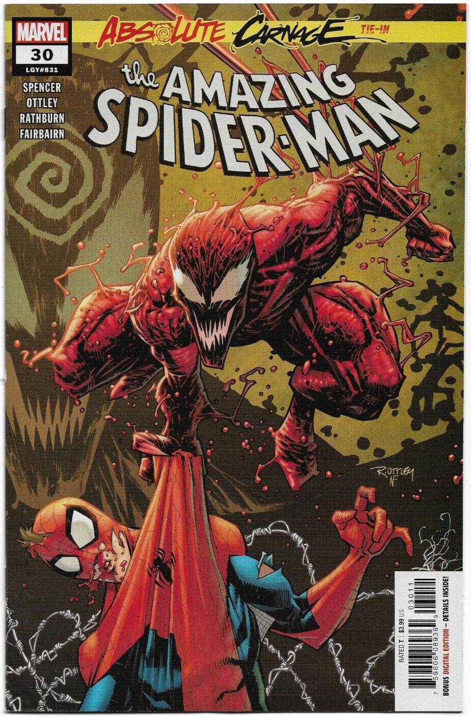 AMAZING SPIDER-MAN#30 2019 ABSOLUTE CARNAGE MARVEL COMICS NM