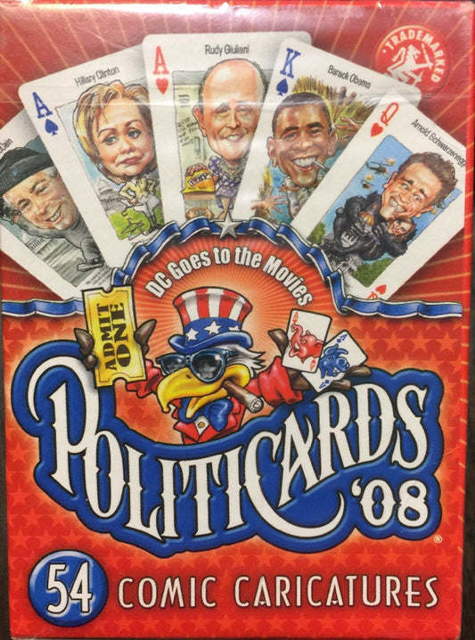 Politicards 2008 Collectible Playing Cards CLINTON OBAMA BUSH GORE SEALED DECK