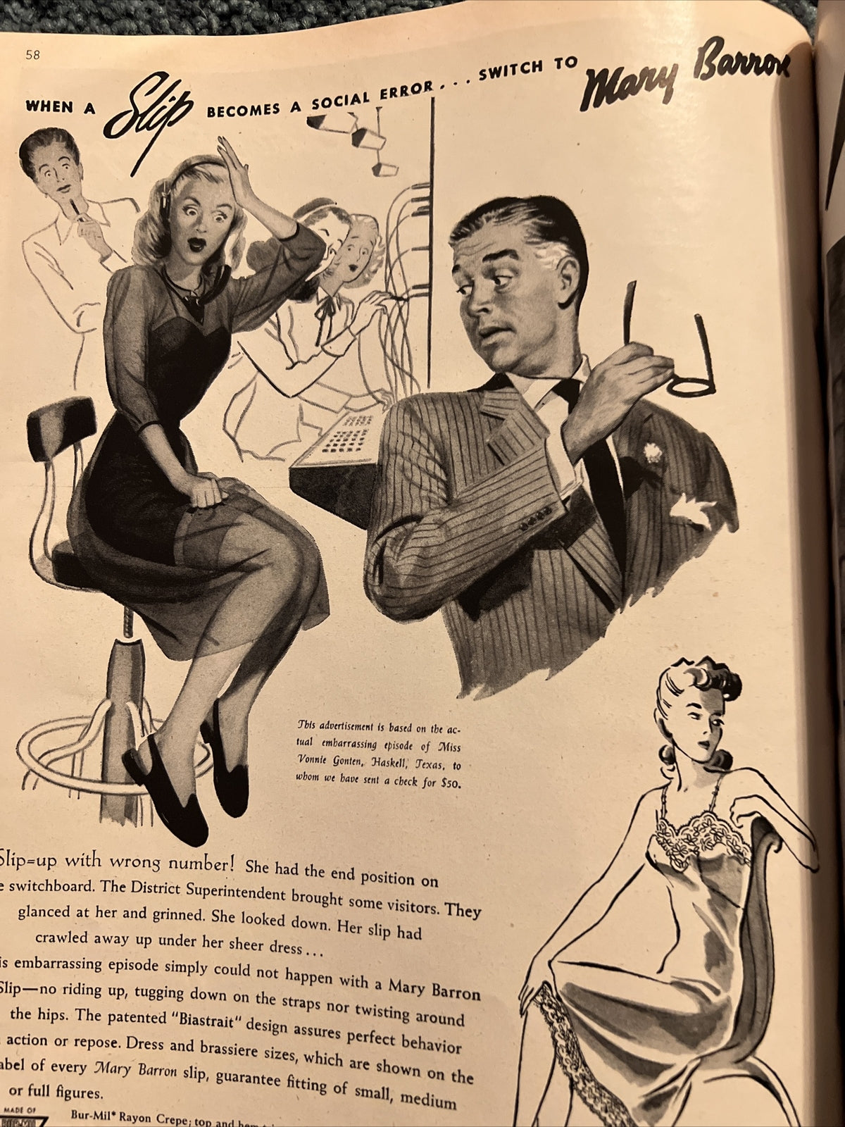 VINTAGE GLAMOUR MAGAZINE OCTOBER 1947 PRETTY GAY AD GOOD LOOKS AND LIVING