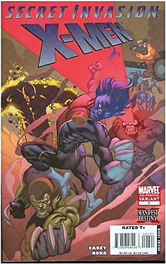 SECRET INVASION X-MEN #1 2ND PRINTING VARIANT COVER EDITION MIKE C NM 2ND PRINT