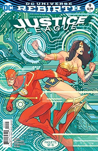 JUSTICE LEAGUE #9 VARIANT COVER BY YANICK PAQUETTE NEIL EDWARDS DA NM 1ST PRINT