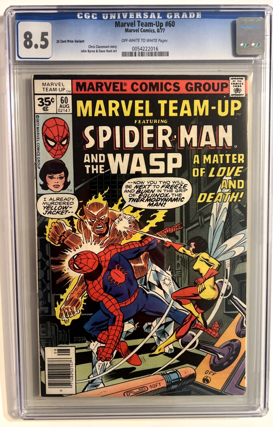 MARVEL TEAM-UP #60 CGC 8.5 35 CENT VARIANT EDITION MARVEL COMICS 1977 SPIDER-MAN