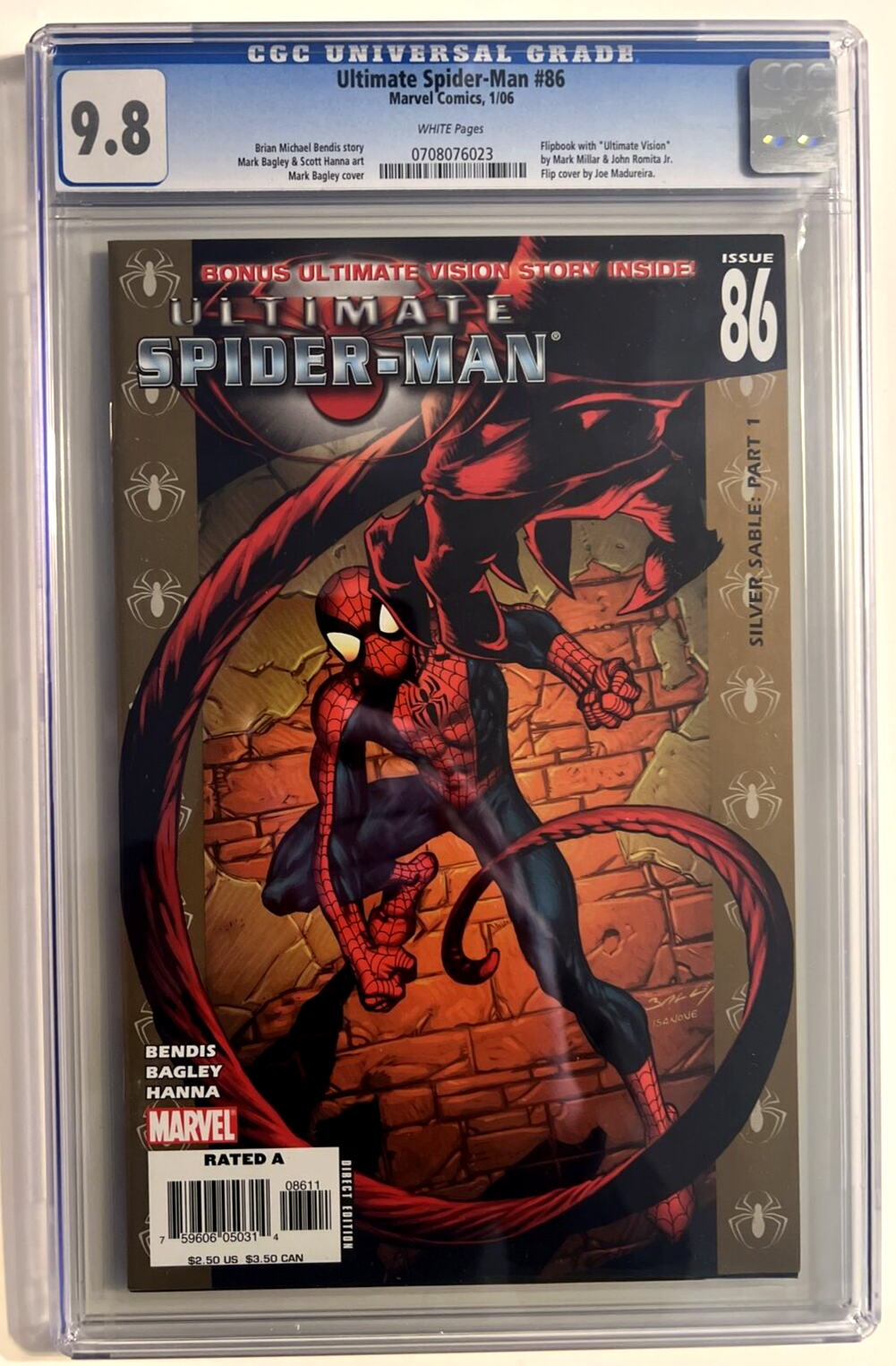 ULTIMATE SPIDER-MAN #86 CGC 9.8 BENDIS BAGLEY MARVEL COMICS 2006