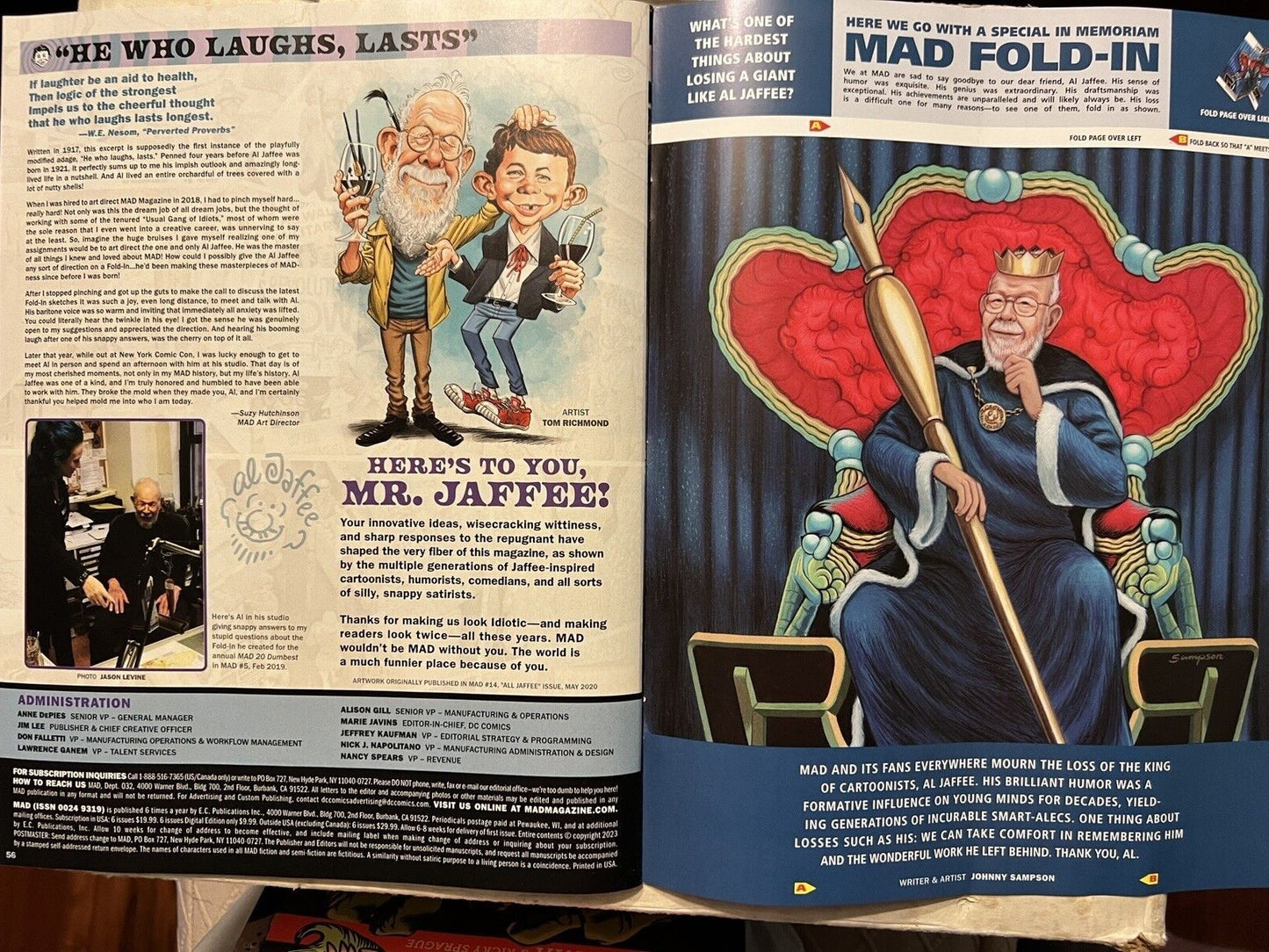 MAD MAGAZINE #32 AUGUST 2023 AL JAFFEE TRIBUTE ISSUE MAD #32