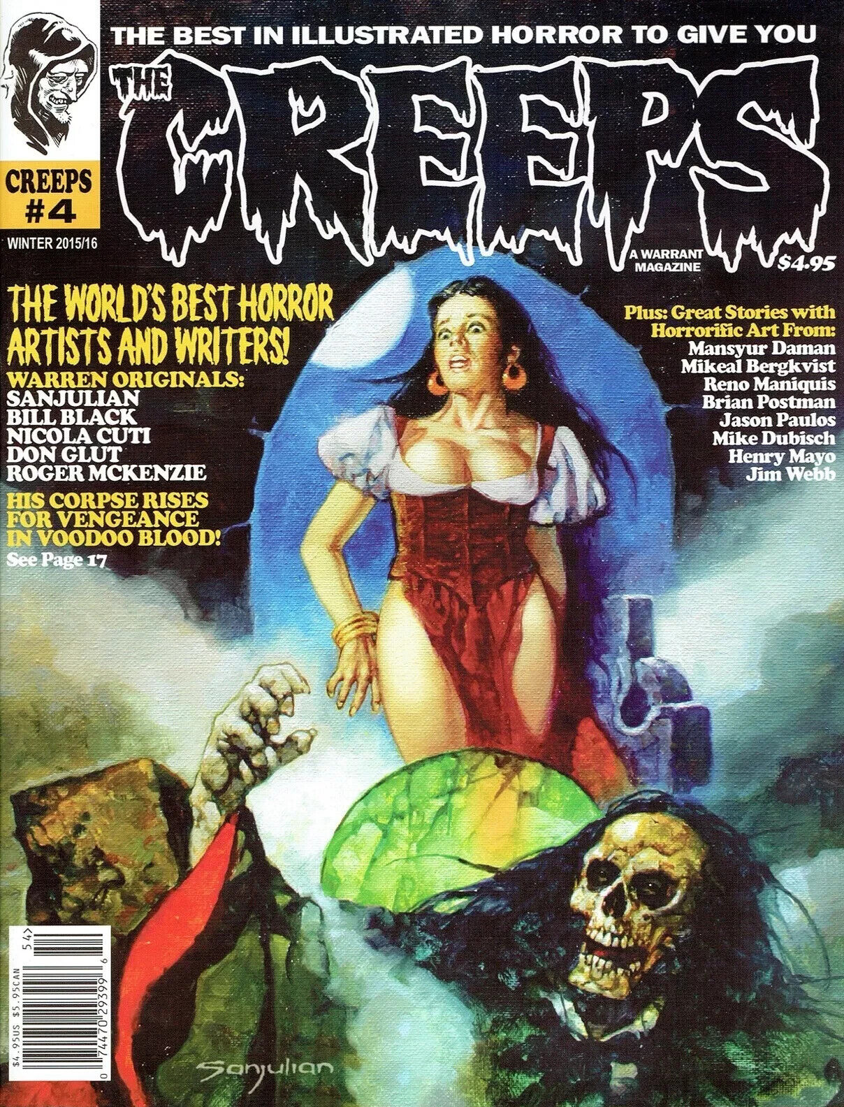 CREEPS #4 RICH SALA SANJULIAN COVER NM 1st PRINT WARRANT MAGAZINE