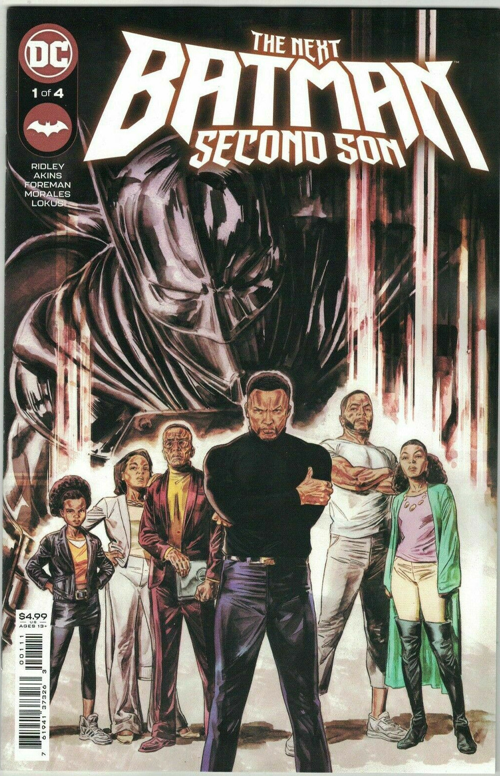 THE NEXT BATMAN #1 COVER A DC COMICS NM 1st PRINT RIDLEY AKINS