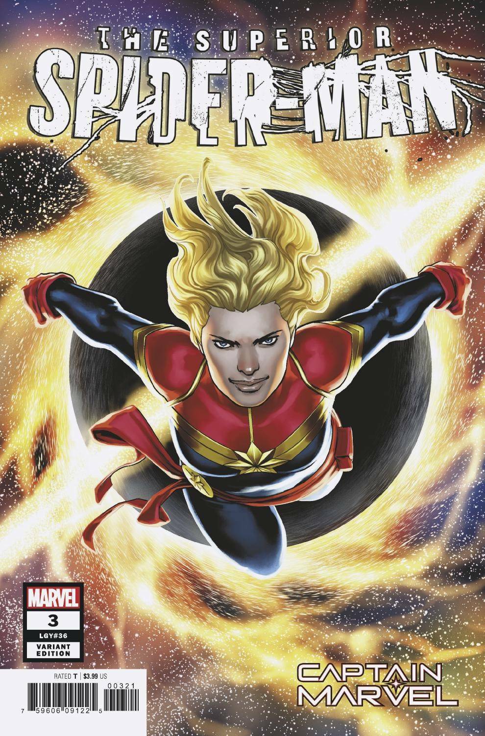 SUPERIOR SPIDER-MAN #3 SAIZ CAPTAIN MARVEL VARIANT MARVEL NM 1ST PRINT 2019