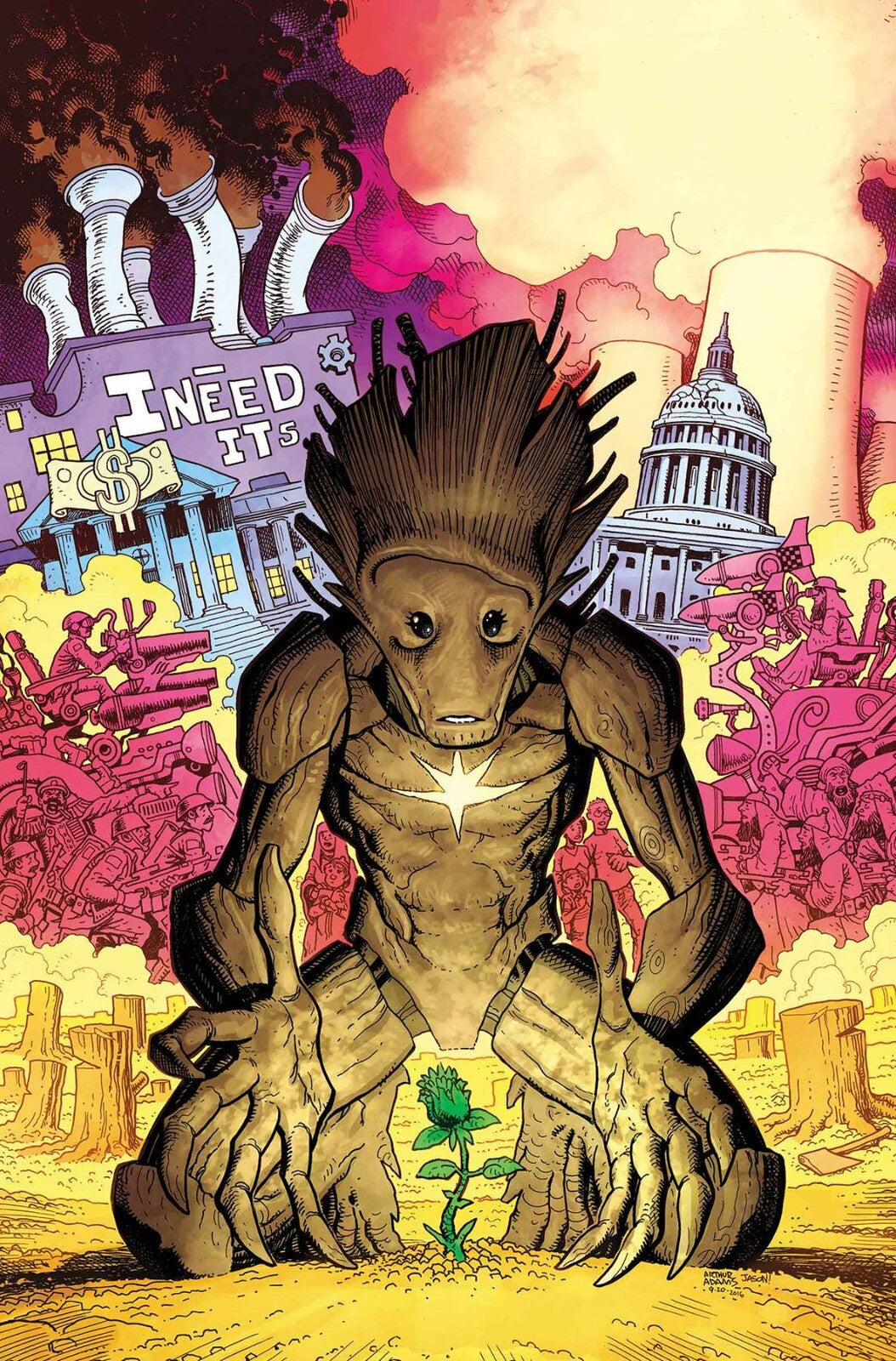 GUARDIANS OF THE GALAXY #16 GROOT ART ADAMS POSTER 24" x 36" NEW ROLLED 2017