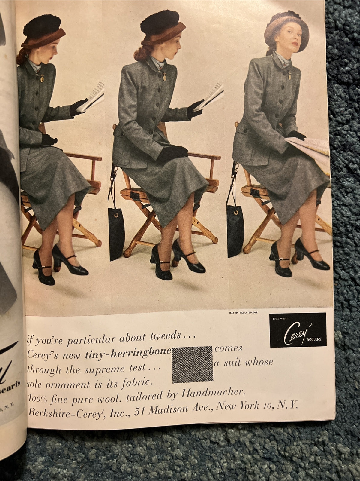 VINTAGE GLAMOUR MAGAZINE OCTOBER 1947 PRETTY GAY AD GOOD LOOKS AND LIVING