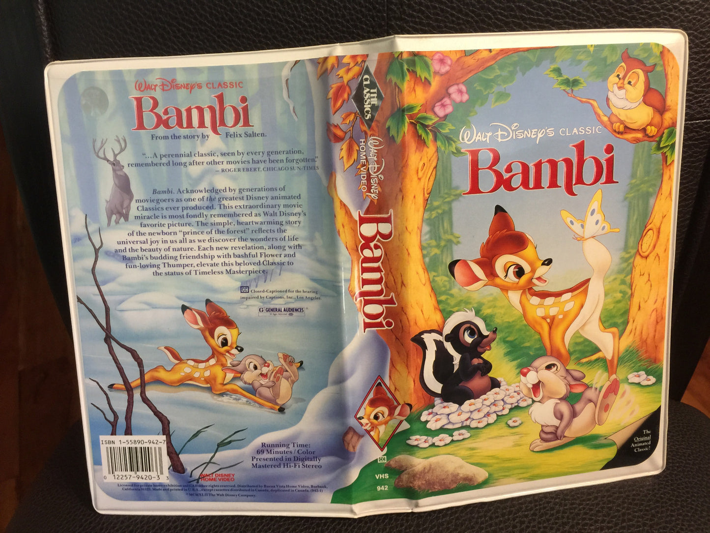 Walt Disney Black Diamond Classic Bambi VHS 1989 Vintage Stock #942