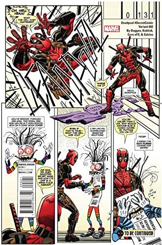 DEADPOOL #2 KOBLISH SECRET COMIC VARIANT NM 1ST PRINT