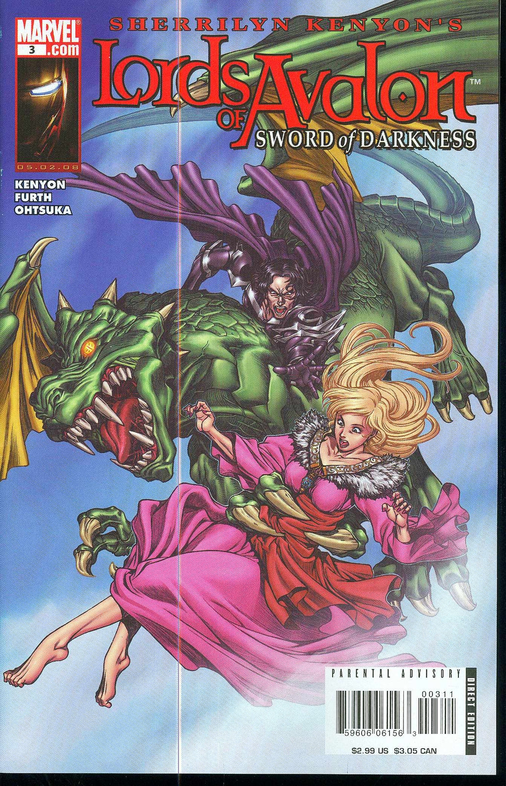 LORDS OF AVALON SWORD OF DARKNESS #3 MAIN COVER NM 1ST PRINT MARVEL 2008