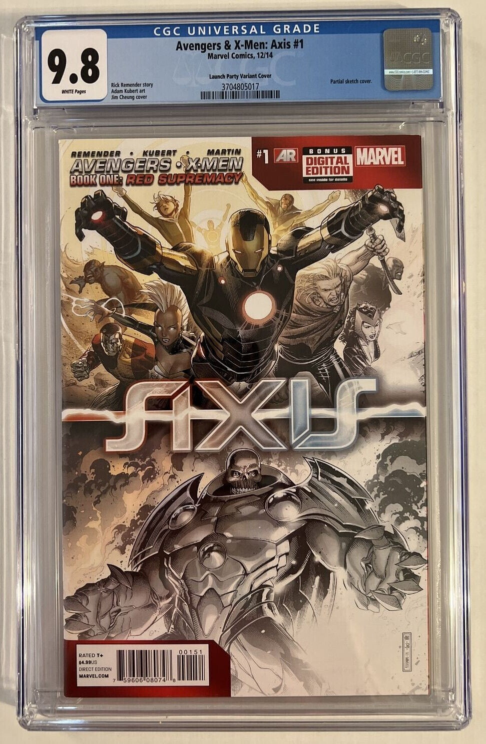 AVENGERS & X-MEN AXIS #1 CGC 9.8 LAUNCH PARTY VARIANT MARVEL 2014 LOW PRINT RUN