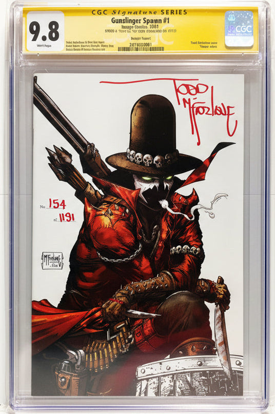 Gunslinger Spawn #1 CGC 9.8 Signature Series McFarlane Signed 154/1191