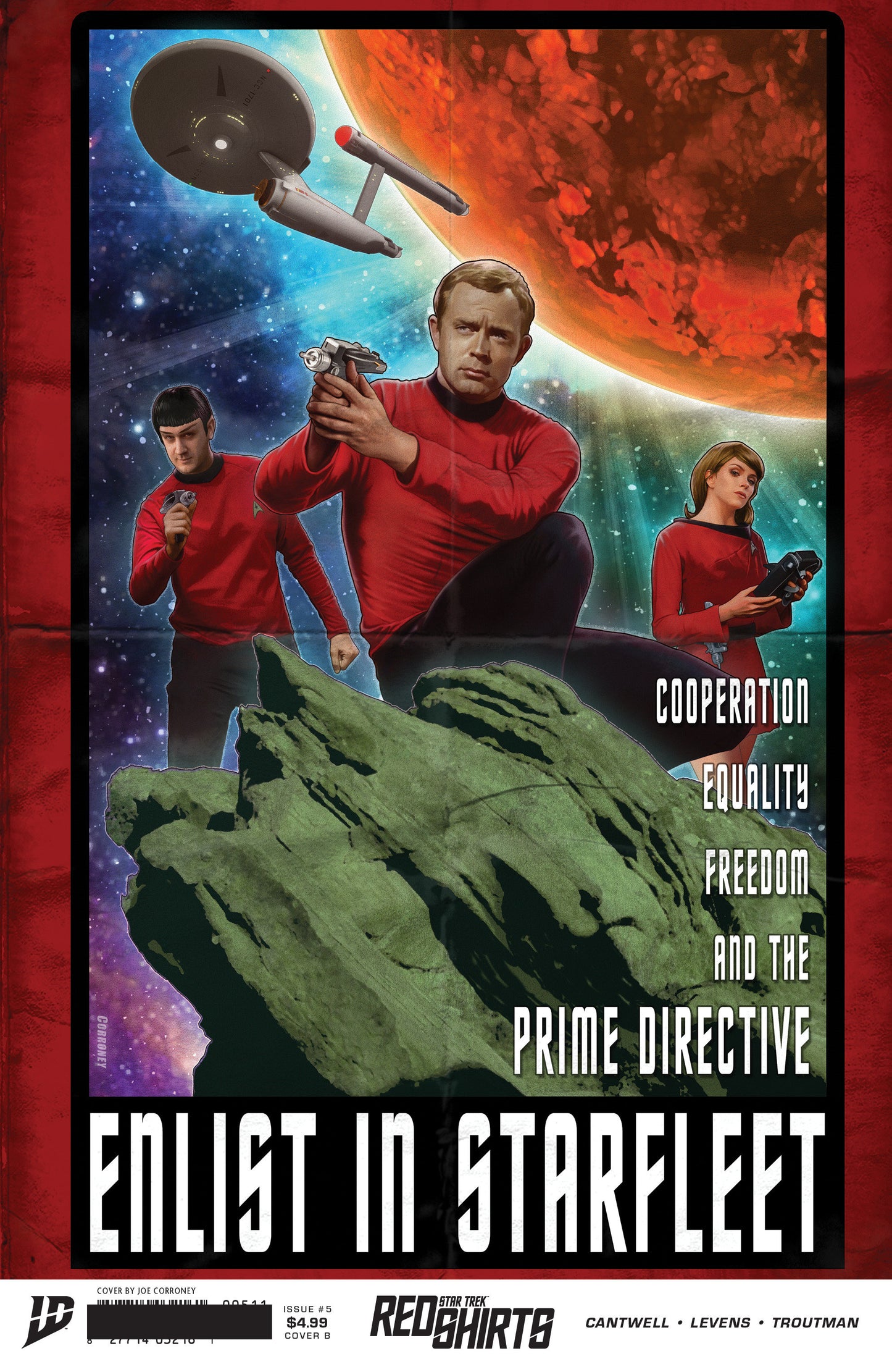Star Trek: Red Shirts #5 Variant B (Corroney Federation Recruitment) (GRUNKLE)