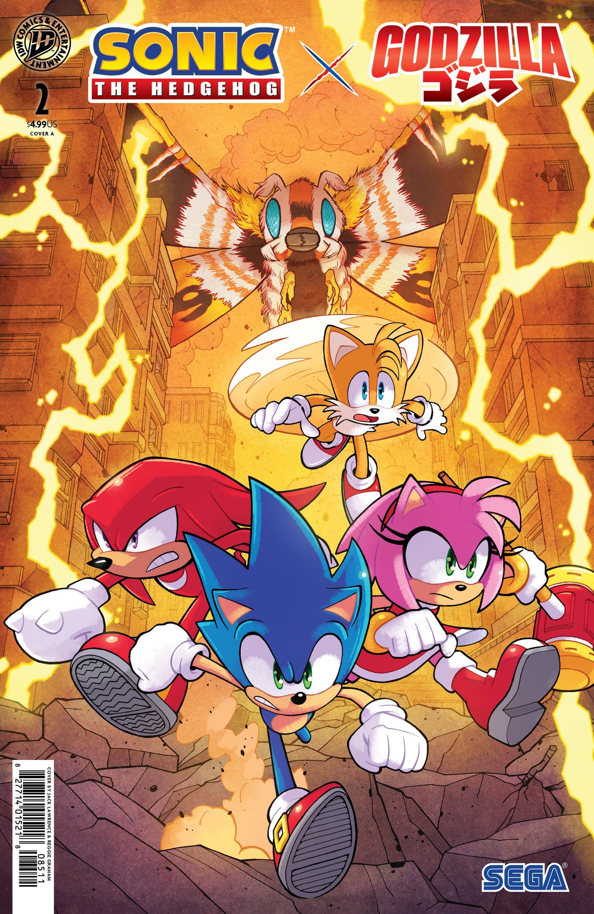 Sonic The Hedgehog X Godzilla #2 Cover A (Lawrence) (CARMINE)