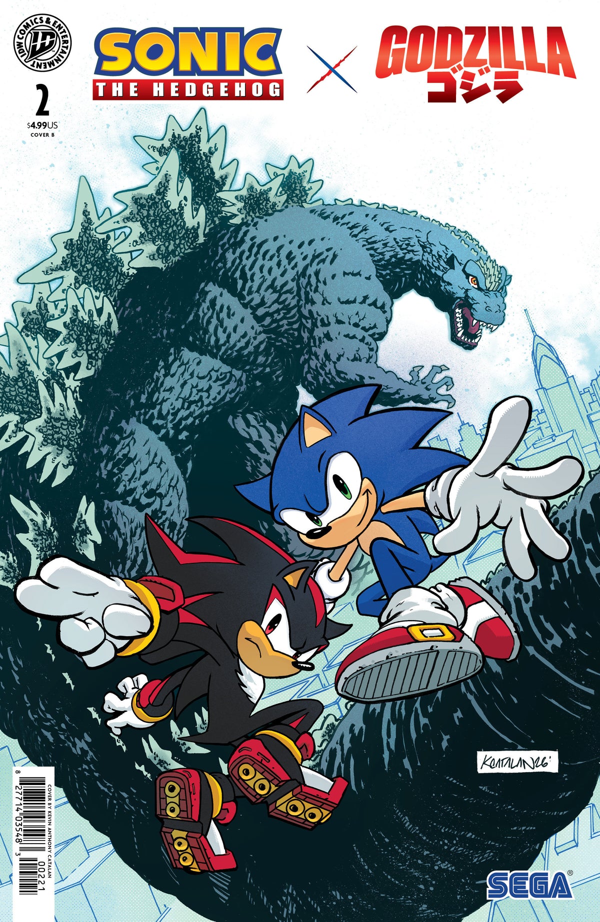 Sonic The Hedgehog X Godzilla #2 Variant B (Catalan) (CARMINE)