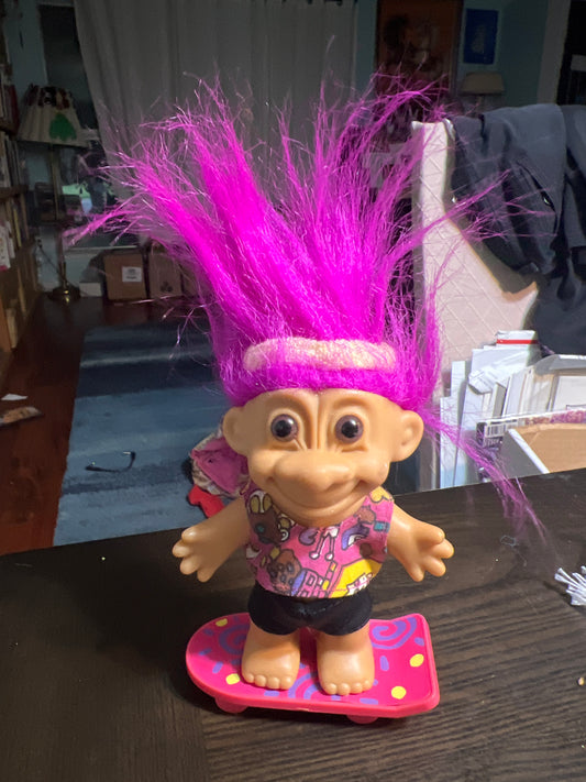 Troll Doll Vintage Skateboarder