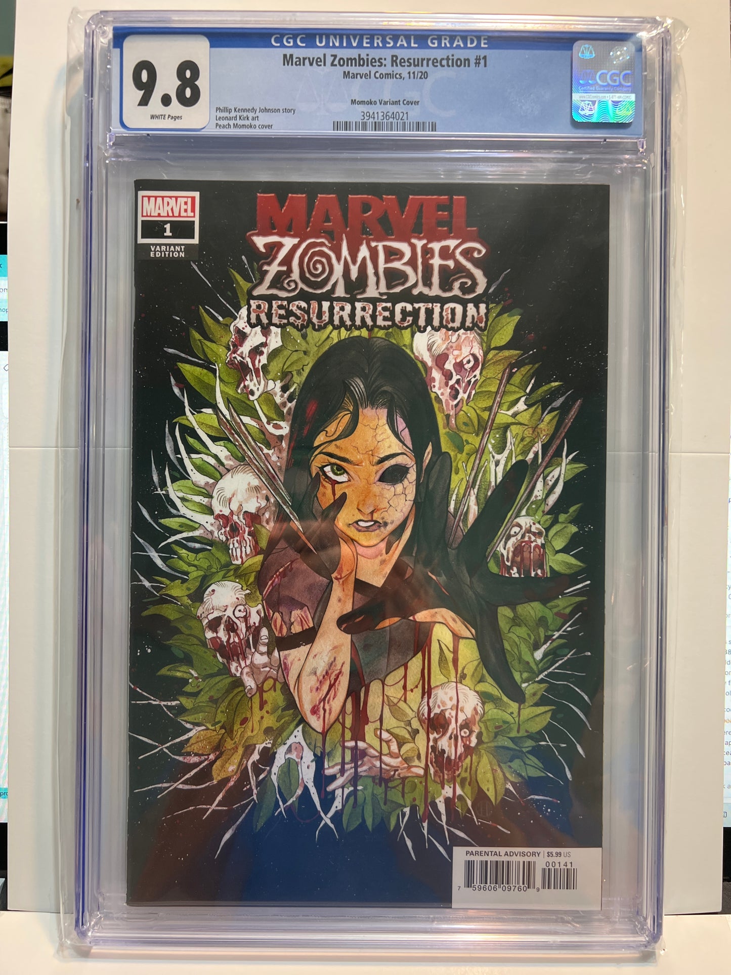 Marvel Zombies Resurrection #1 1:50 CGC 9.8 Peach Momoko Variant Marvel Comics 2020
