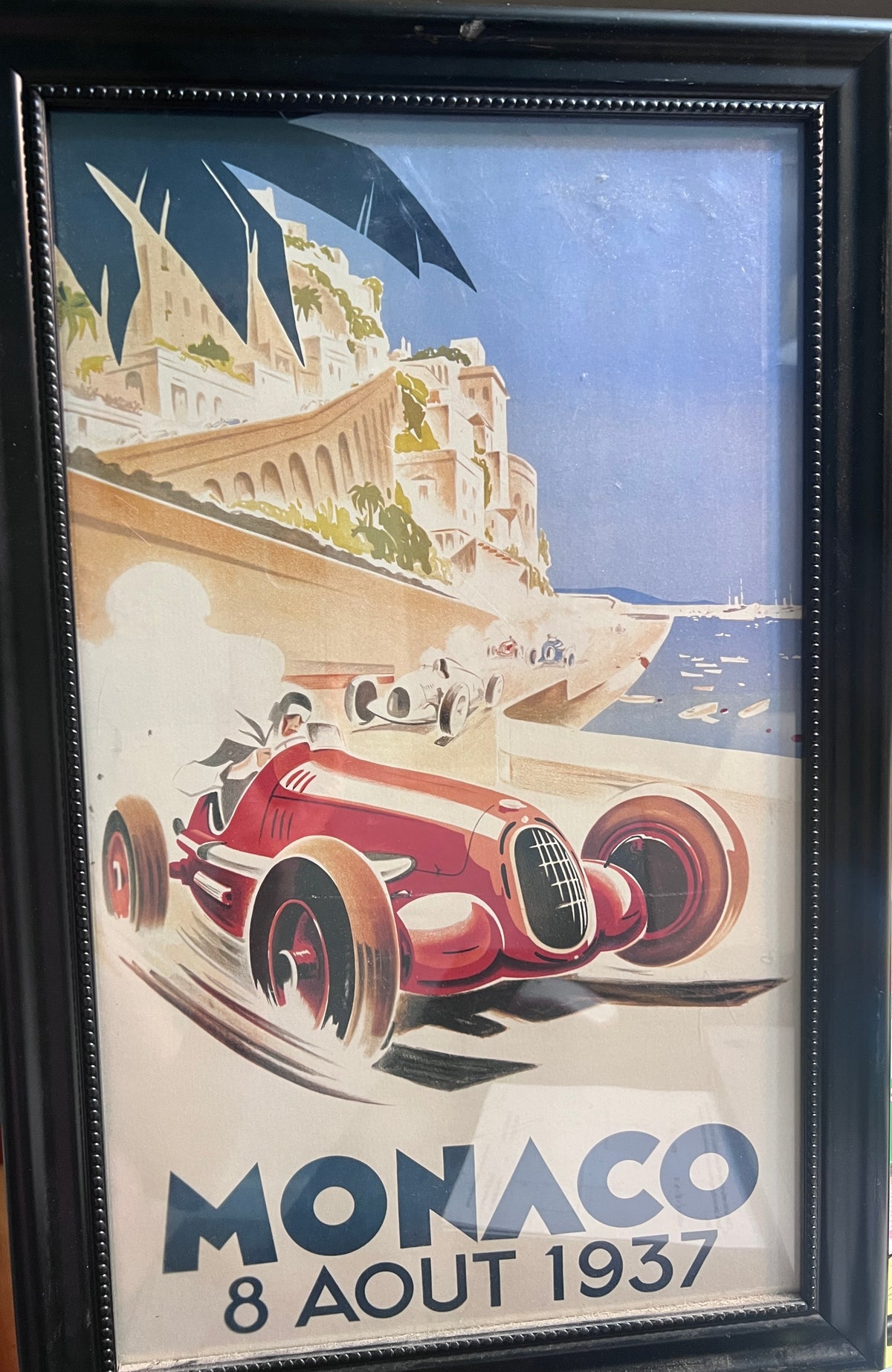 Monaco 8 Aout 1937 Vintage Racing Poster Print