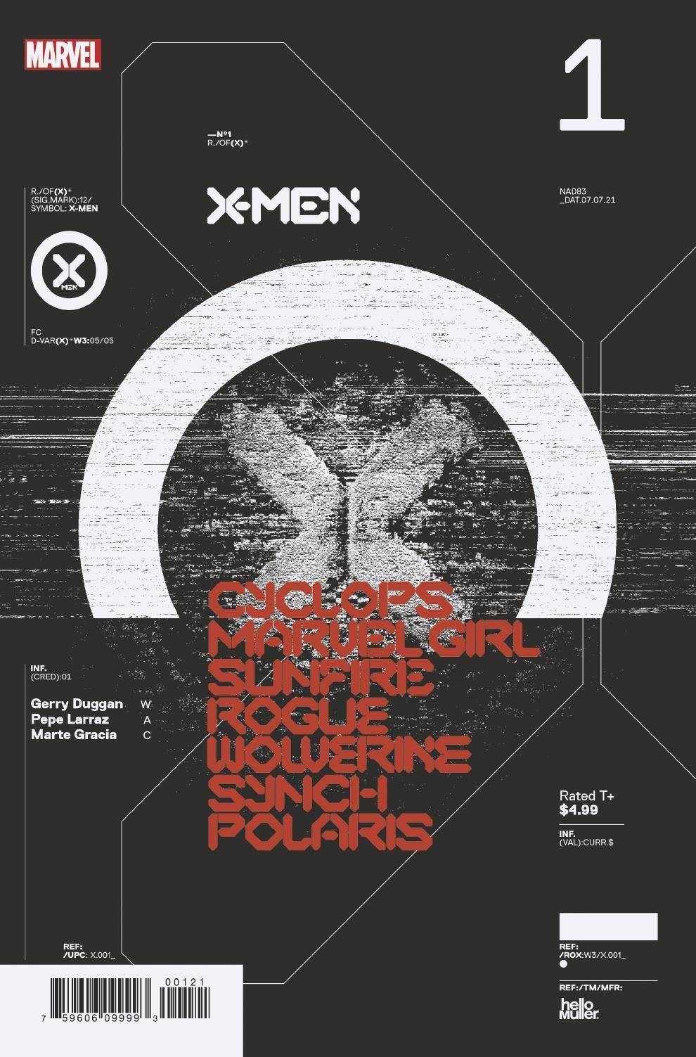 X-MEN #1 MULLER DESIGN VARIANT 2021