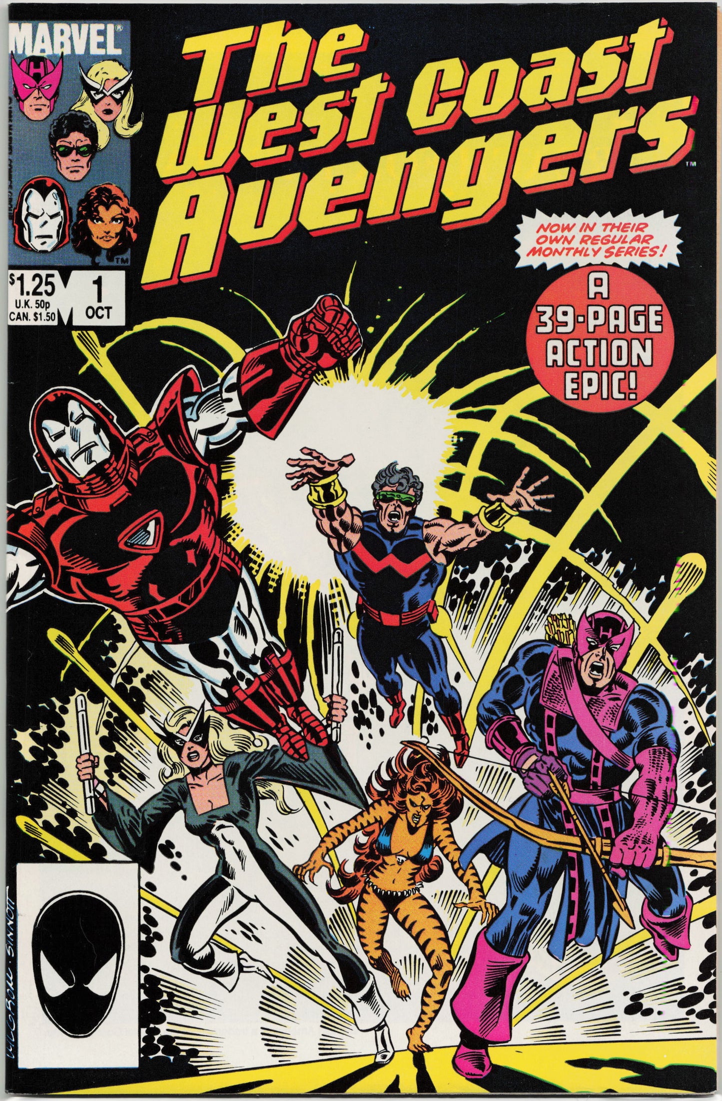 West Coast Avengers #1 VF+ OCT 1985