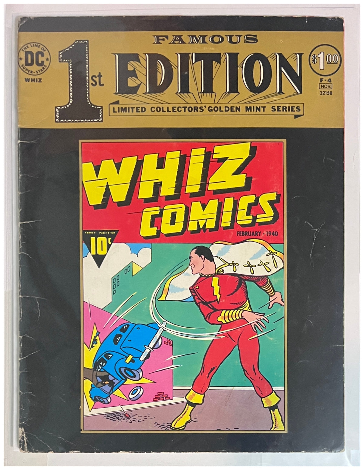 Captain Marvel Famous 1st Edition Whiz Comics 1974 Treasury Shazam #F-4 #1 DC COMICS Bronze Age 1974 G+