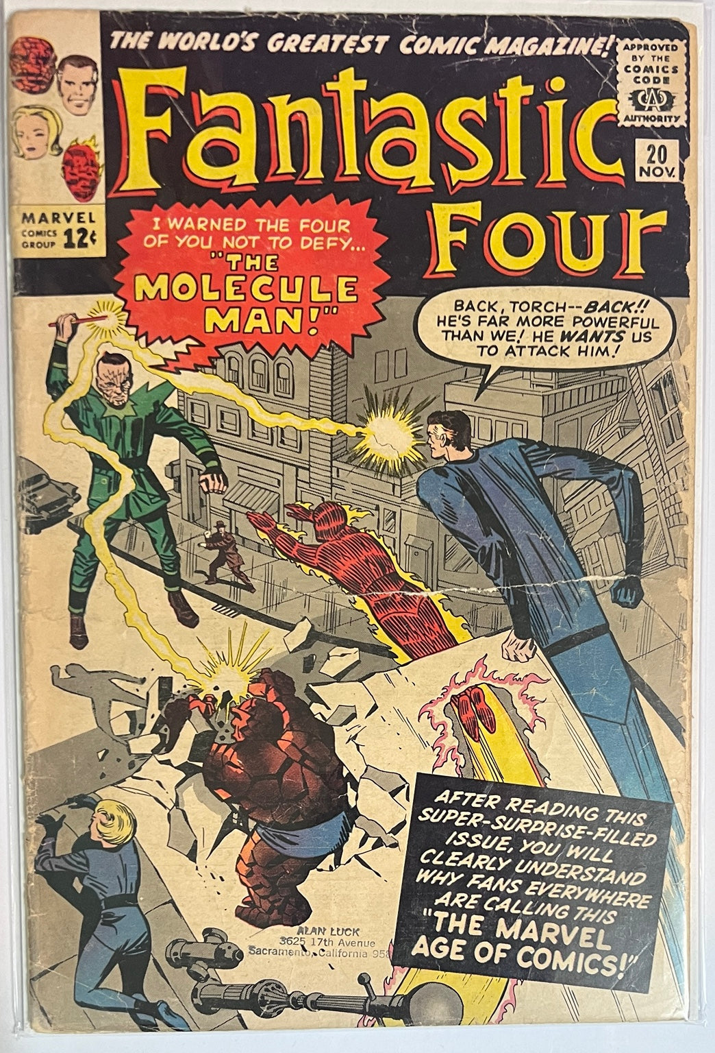 Fantastic Four #20 MARVEL COMICS Silver Age 1963 G-