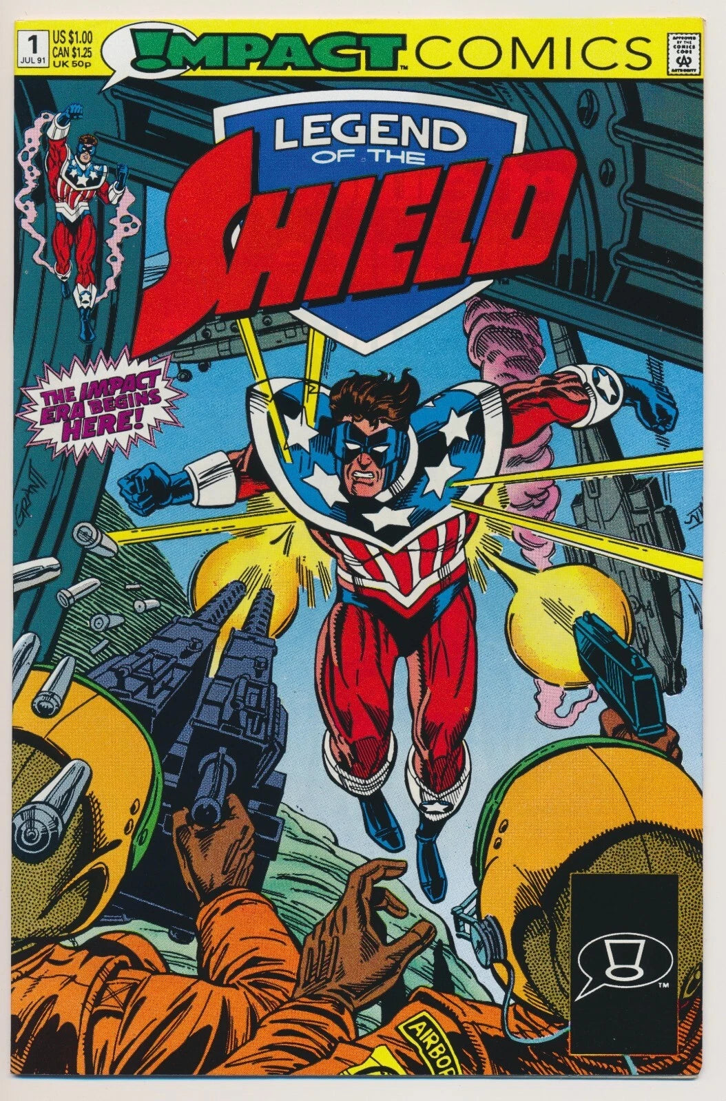 Legend of the Shield #1 IMPACT COMICS Copper Age 1991 VF+