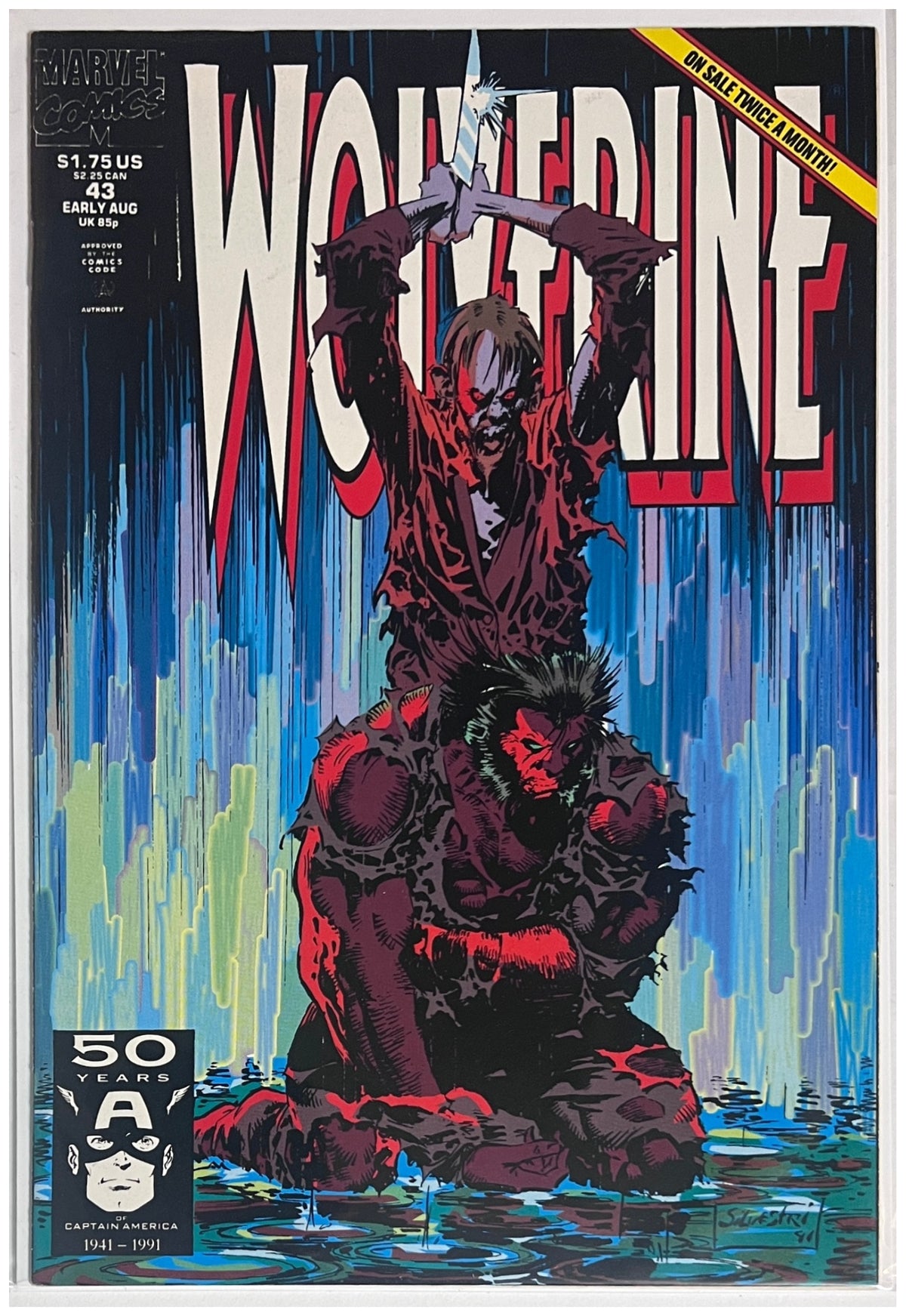 Wolverine #43 MARVEL COMICS Copper Age 1991 NM-