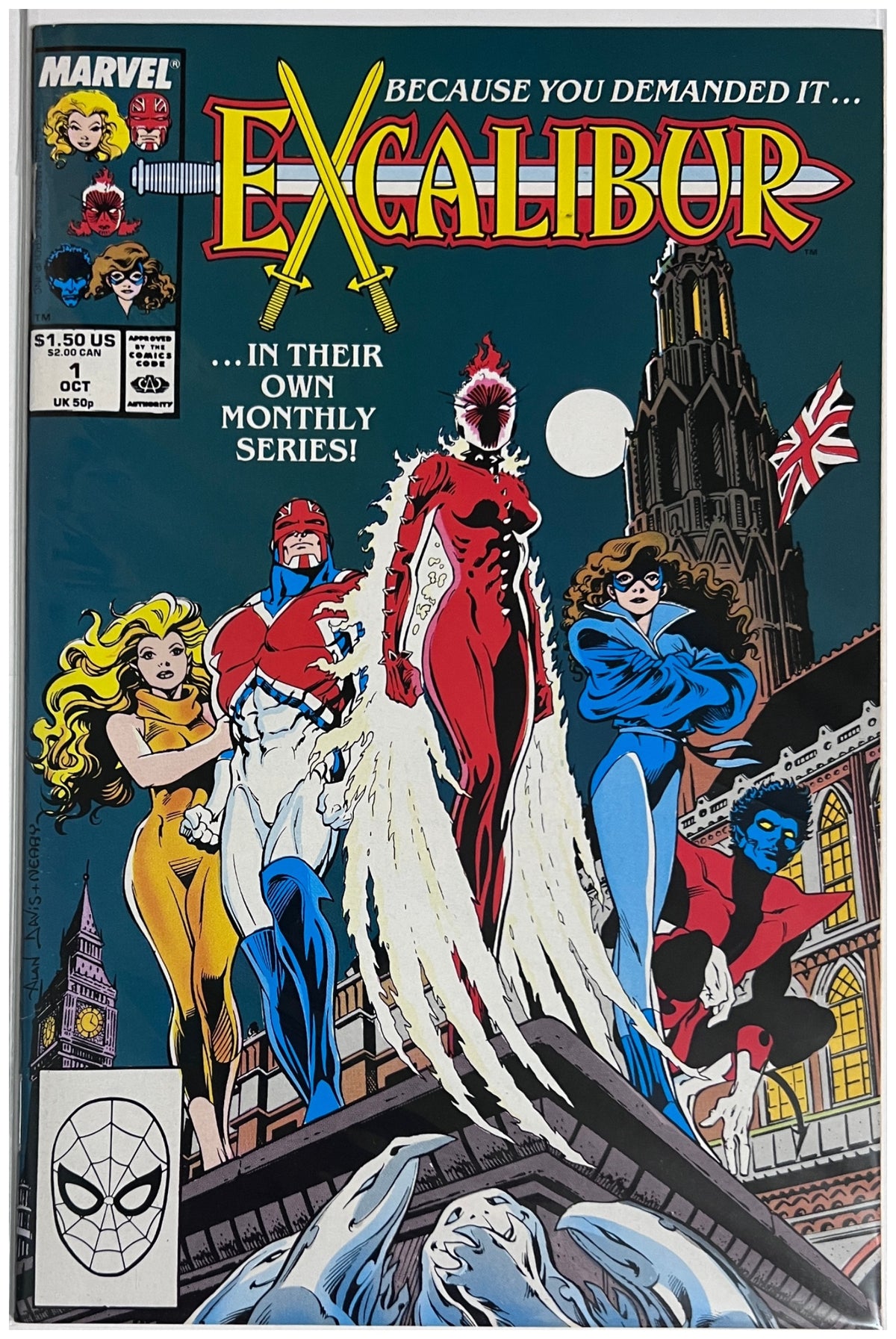 Excalibur #1 MARVEL COMICS Copper Age 1988 VF