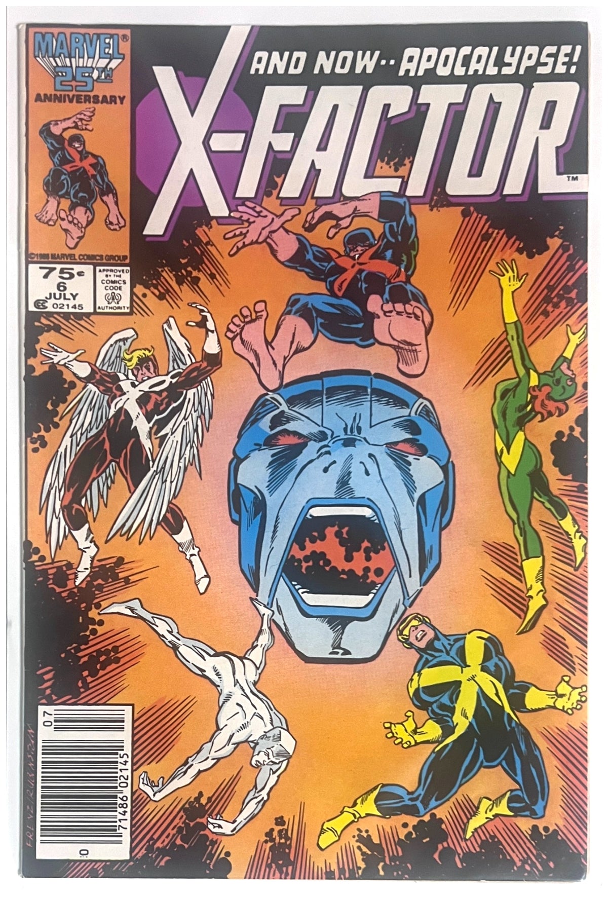 X-Factor #6 MARVEL COMICS Copper Age 1986 VF- Newsstand Variant