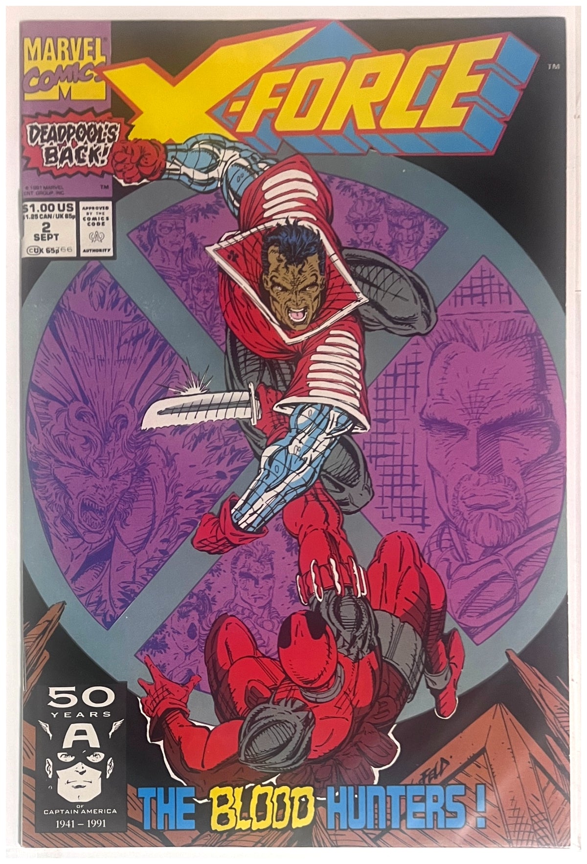 X-Force #2 MARVEL COMICS Copper Age 1991 VF/NM