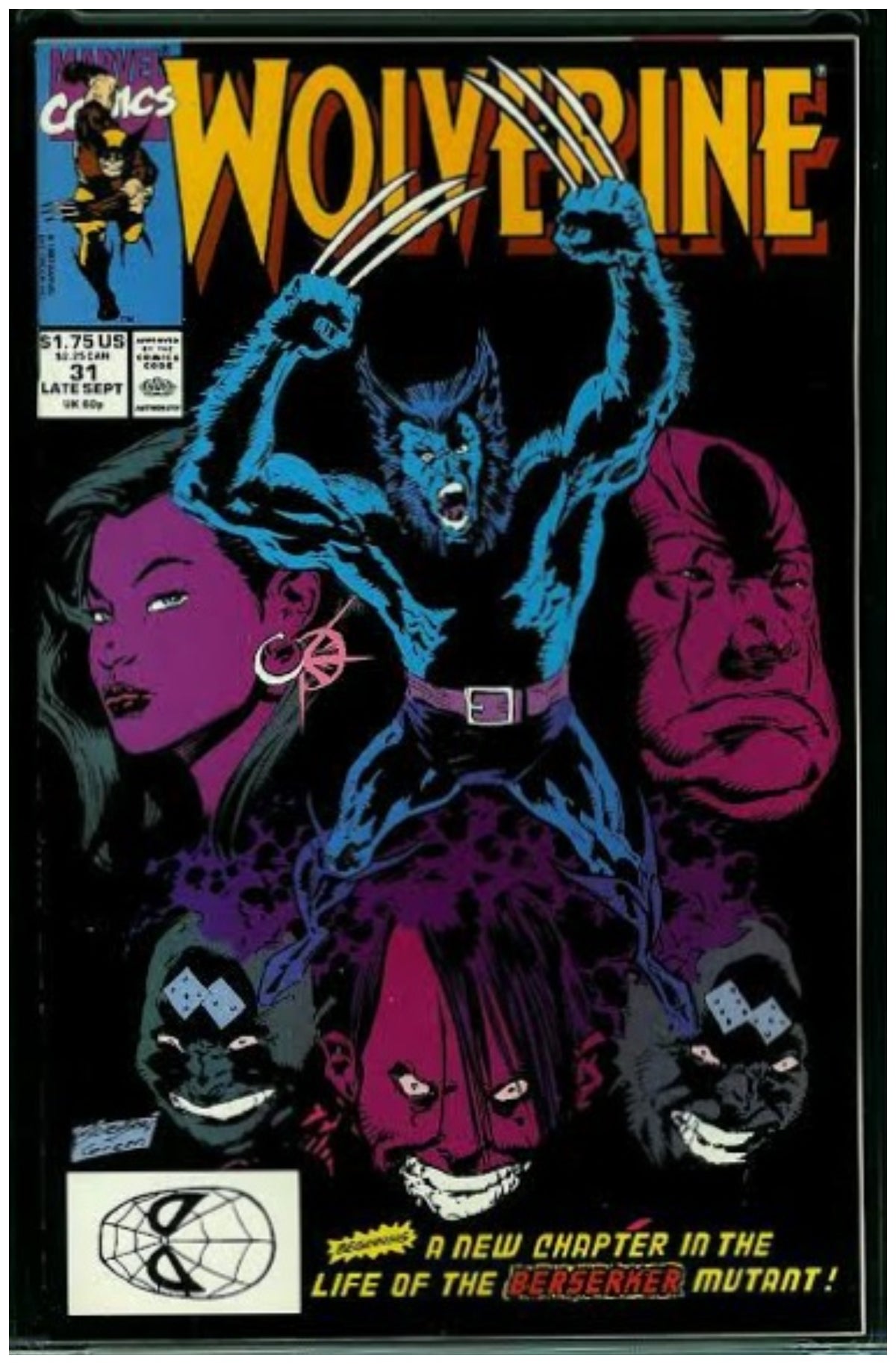 Wolverine #31 MARVEL COMICS Copper Age 1990 NM-