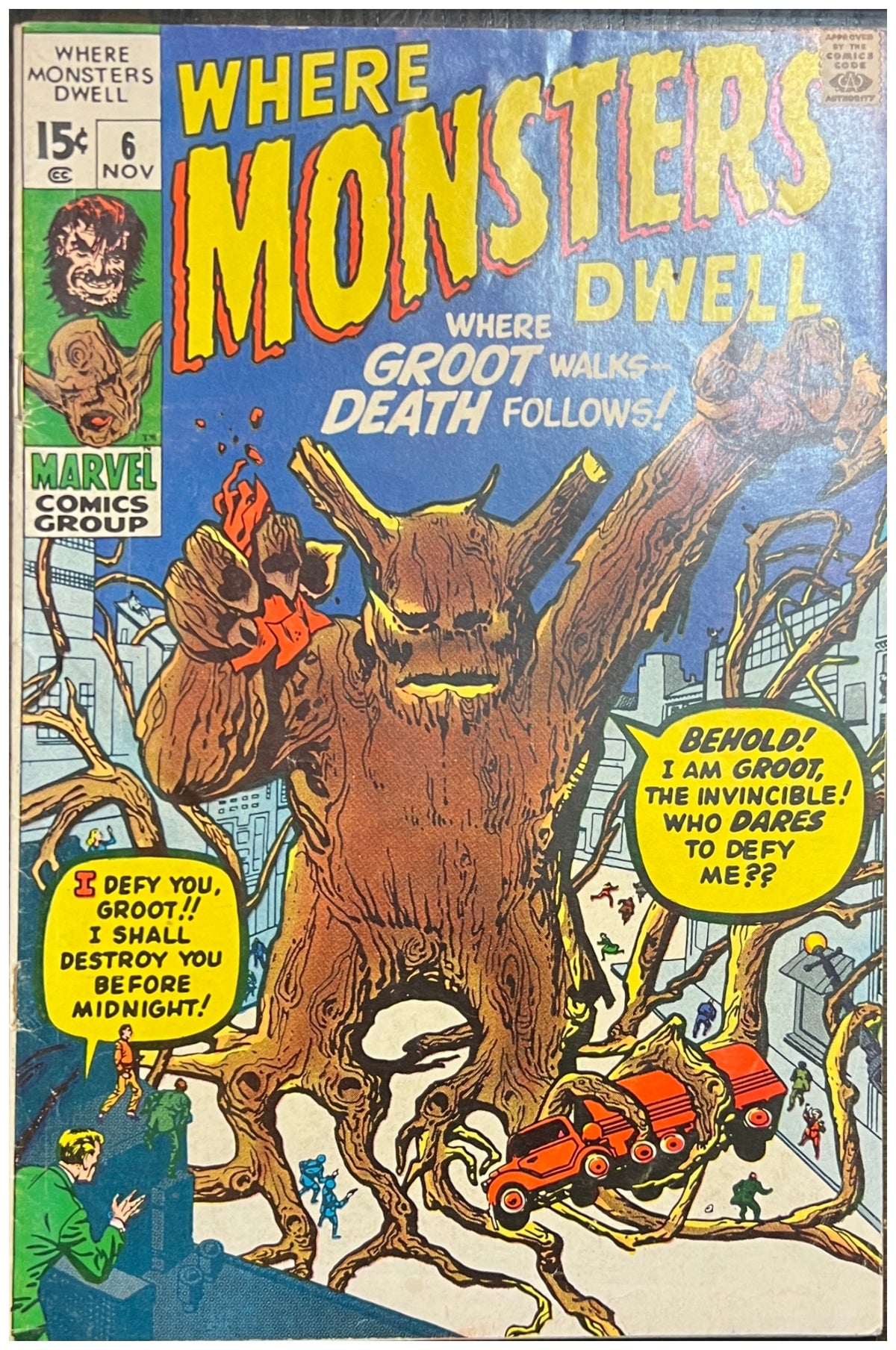 Where Monsters Dwell #6 MARVEL COMICS Bronze Age 1970 VG-