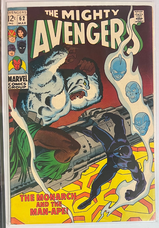 Avengers #62 MARVEL COMICS Silver Age 1969 FN-