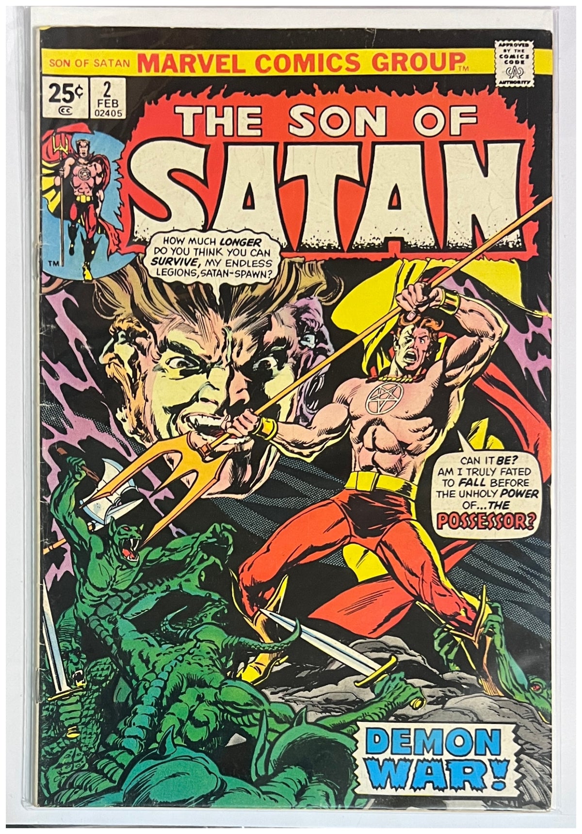 The Son of Satan #2 MARVEL COMICS GROUP Bronze Age 1976 VG-