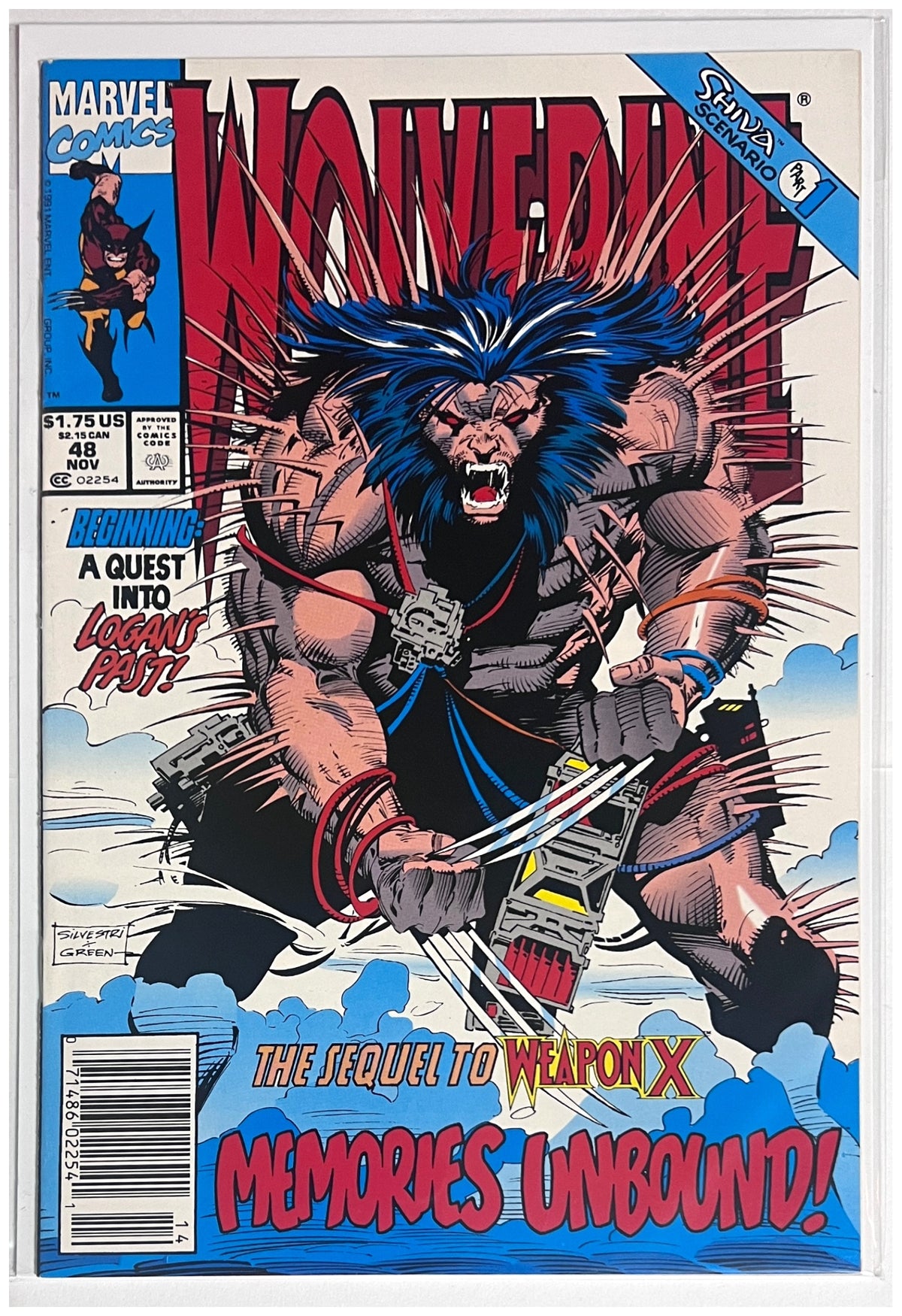 Wolverine #48 MARVEL COMICS Copper Age 1991 VF+ Newsstand Variant