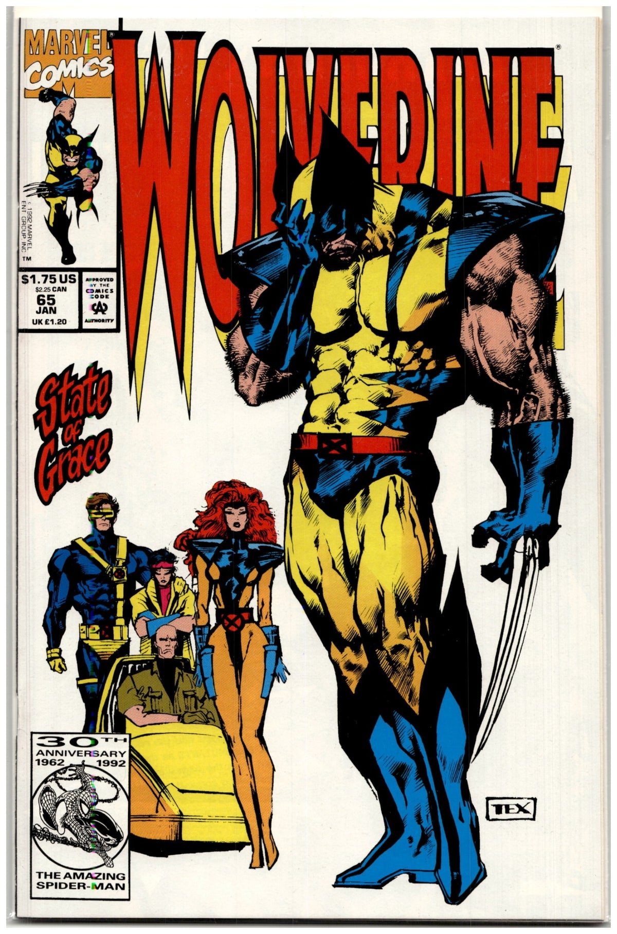 Wolverine #65 MARVEL COMICS Copper Age 1993 VF