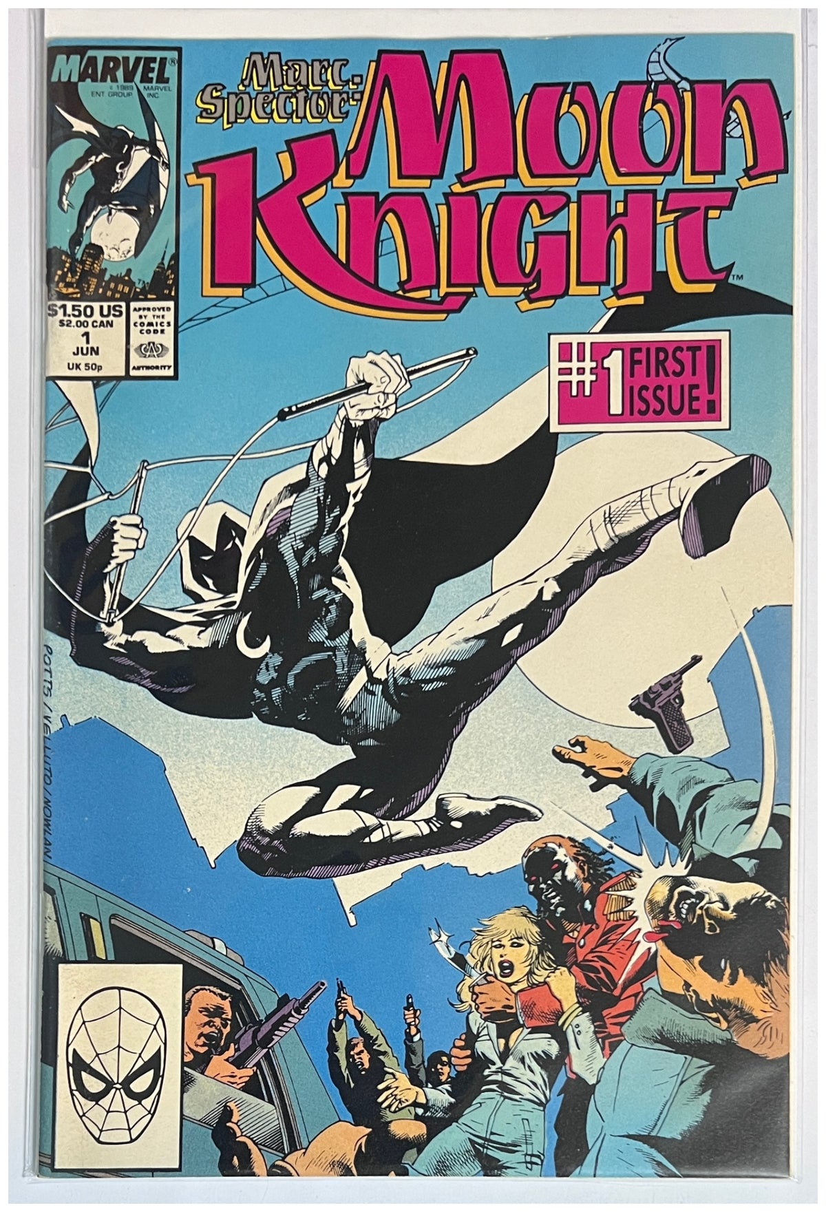 Marc Spector: Moon Knight #1 MARVEL COMICS Copper Age 1989 VF+