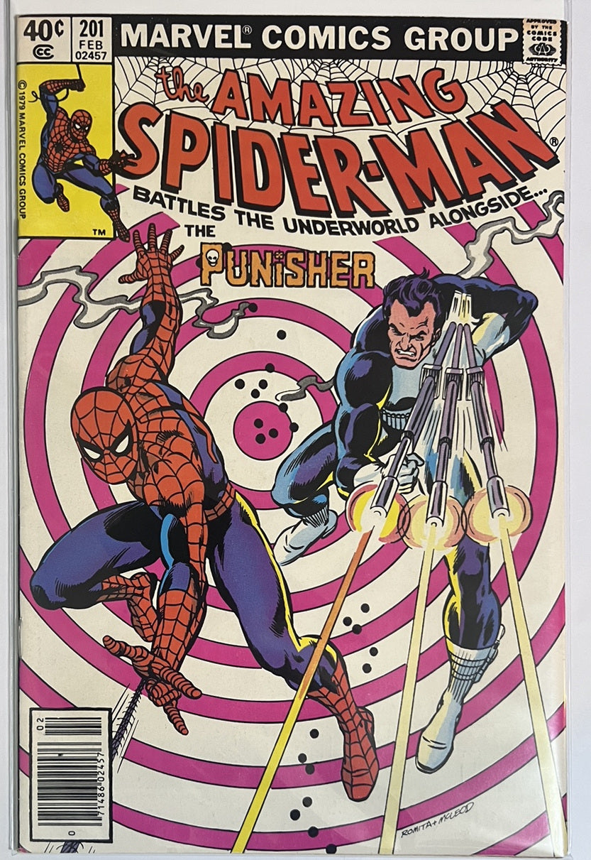 The Amazing Spider-Man #201 MARVEL COMICS Bronze Age 1980 FN/VF Punisher Newsstand Variant