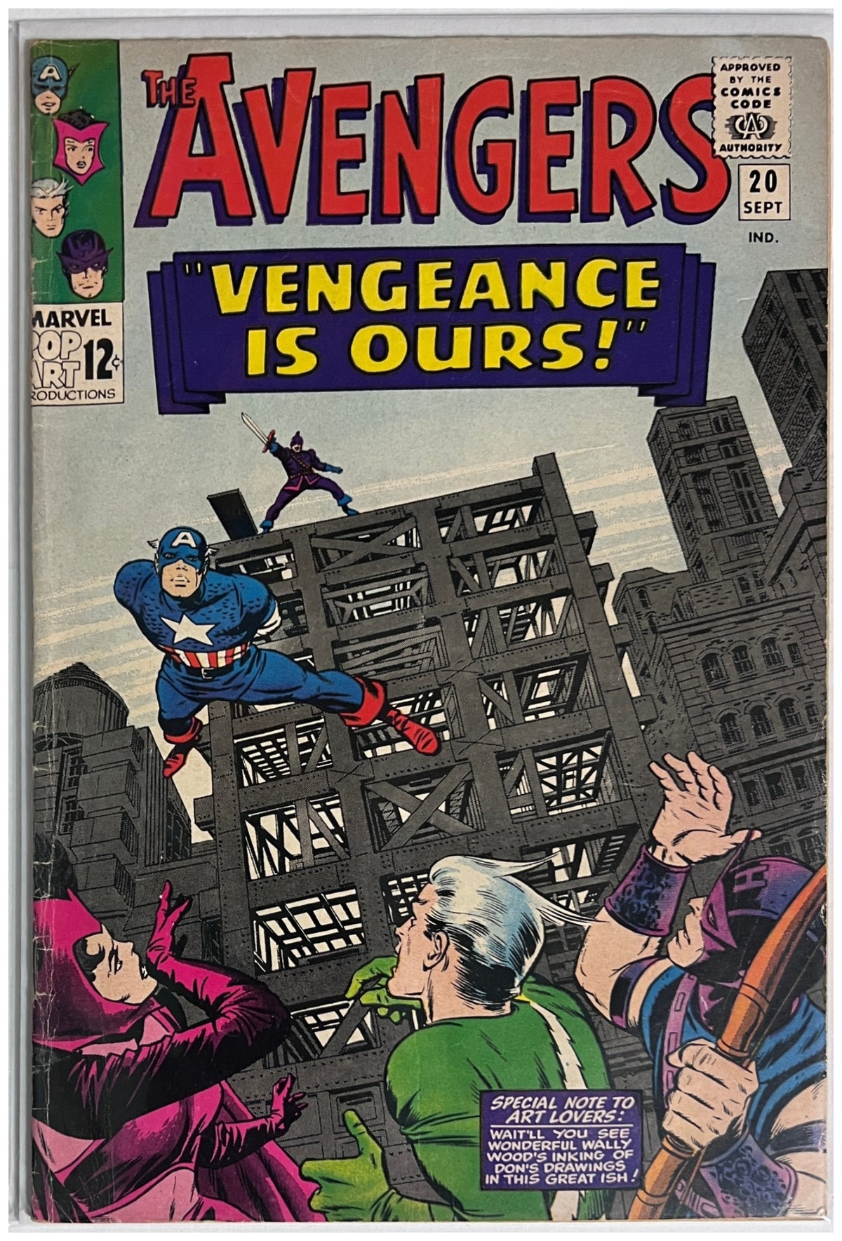The Avengers #20 MARVEL COMICS Silver Age 1965 VG